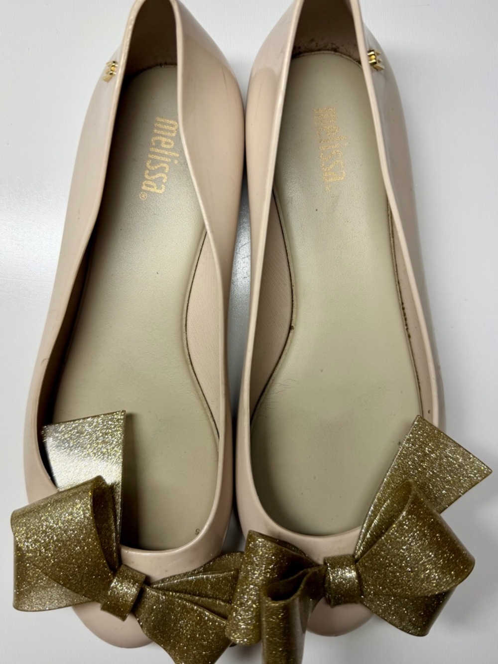 Melissa Women’s Beige Jelly Flats –‎ Size 6 – With Box